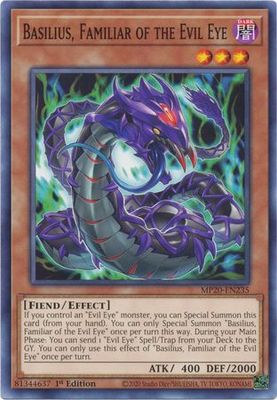 Basilius, Familiar of the Evil Eye - MP20-EN235 - Common 1st Edition 2020 Mega-Tin: Lost Memories 1st Edition Singles