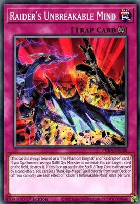 Raider&#39;s Unbreakable Mind - PHRA-EN068 - Common 1st Edition Phantom Rage 1st Edition Singles [PHRA]