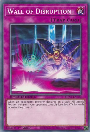 Wall of Disruption - SGX1-ENC20 - Common 1st Edition Speed Duel GX Duel Academy Box Singles