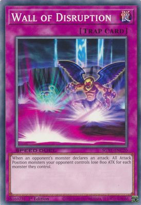 Wall of Disruption - SGX1-ENC20 - Common 1st Edition Speed Duel GX Duel Academy Box Singles