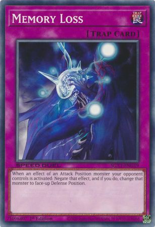 Memory Loss - SGX1-ENG19 - Common 1st Edition Speed Duel GX Duel Academy Box Singles (espanol)
