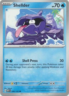 Shellder - 090/165 - Common Scarlet &amp; Violet 151 Singles
