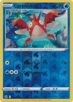 Corphish - 033/159 - Common Reverse Holo Crown Zenith Reverse Holo Singles