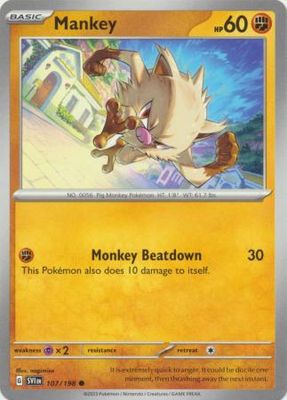 Mankey - 107/198 - Common Scarlet &amp; Violet (Base Set) Singles