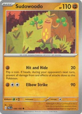Sudowoodo - 109/193 - Uncommon Scarlet &amp; Violet: Paldea Evolved Singles