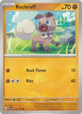 Rockruff - 116/193 - Common Scarlet &amp; Violet: Paldea Evolved Singles