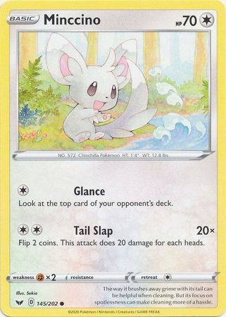 Minccino - 145/202 - Common Sword &amp; Shield (Base Set) Singles
