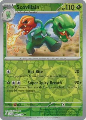 Scovillain - 029/198 - Uncommon Reverse Holo Scarlet &amp; Violet (Base Set) Reverse Holo Singles