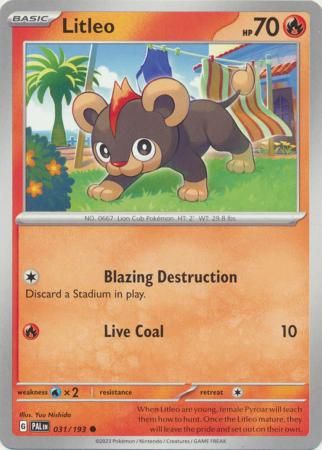 Litleo - 031/193 - Common Scarlet &amp; Violet: Paldea Evolved Singles