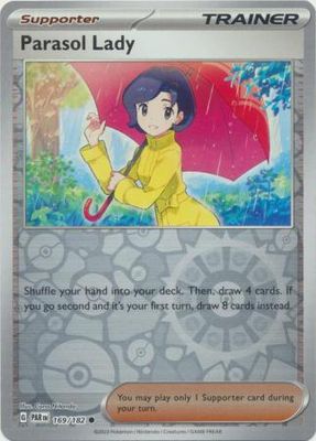 Parasol Lady - 169/182 - Common Reverse Holo Scarlet &amp; Violet: Paradox Rift Reverse Holo Singles