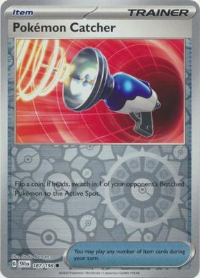 Pokemon Catcher - 187/198 - Common Reverse Holo Scarlet &amp; Violet (Base Set) Reverse Holo Singles