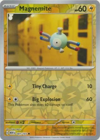 Magnemite - 081/165 - Common Reverse Holo Scarlet &amp; Violet 151 Reverse Holo Singles