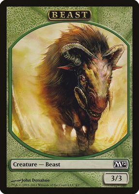 Beast Token 4/7 - Magic 2012 (M12) (Español)