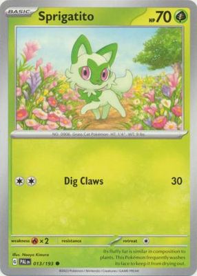 Sprigatito - 013/193 - Common Scarlet &amp; Violet: Paldea Evolved Singles