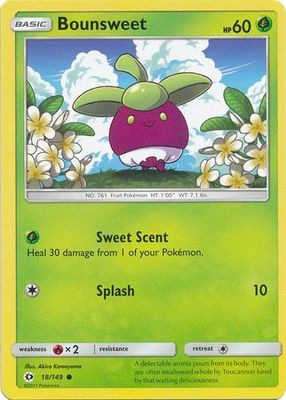 Bounsweet - 18/149 - Common Sun &amp; Moon (Base Set) Singles