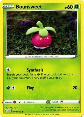 Bounsweet - 014/189 - Common Sword &amp; Shield: Darkness Ablaze Singles