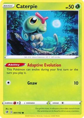 Caterpie - 001/192 - Common Sword &amp; Shield: Rebel Clash Singles