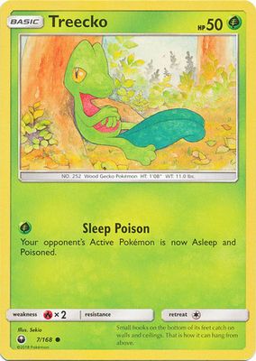 Treecko - 7/168 - Common Sun &amp; Moon: Celestial Storm Singles