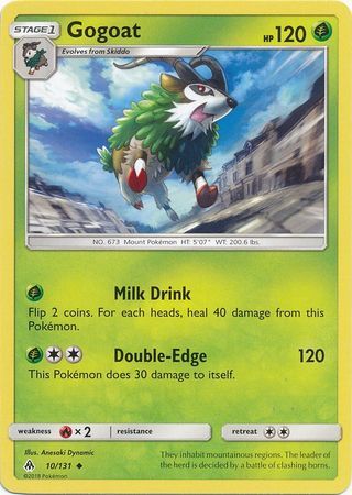 Gogoat - 10/131 - Uncommon Sun &amp; Moon: Forbidden Light Singles