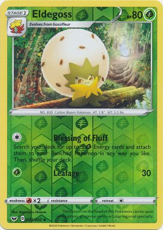 Eldegoss - 021/202 - Uncommon Reverse Holo Sword &amp; Shield (Base Set) Reverse Holo Singles