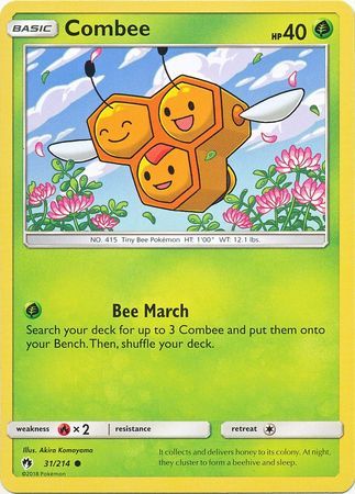 Combee - 31/214 - Common Sun &amp; Moon: Lost Thunder Singles(Español)