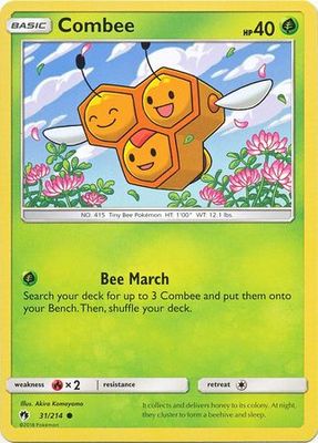 Combee - 31/214 - Common Sun &amp; Moon: Lost Thunder Singles(Español)