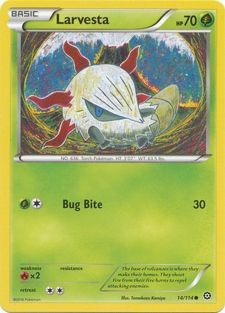 Larvesta - 14/114 - Common XY: Steam Siege Singles