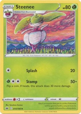 Steenee - 014/198 - Uncommon Sword &amp; Shield: Chilling Reign Singles (Español)