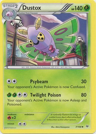 Dustox - 7/108 - Uncommon XY: Roaring Skies Singles