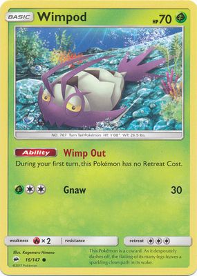 Wimpod - 16/147 - Common Sun &amp; Moon: Burning Shadows Singles