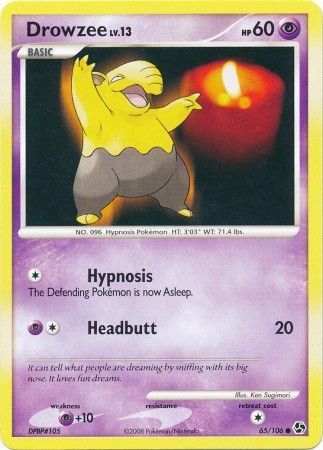 Drowzee - 65/106 - Common Diamond &amp; Pearl: Great Encounters Singles