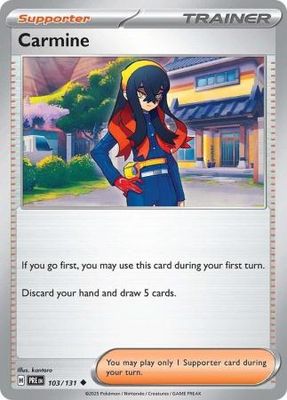 Carmine - 103/131 - Uncommon Scarlet &amp; Violet: Prismatic Evolutions Singles