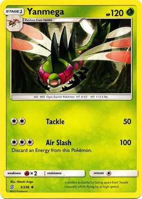 Yanmega - 3/236 - Uncommon Sun &amp; Moon: Unified Minds Singles (Español)