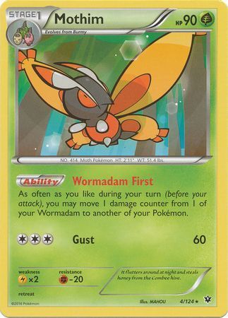 Mothim - 4/124 - Rare XY: Fates Collide Singles