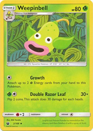 Weepinbell - 2/168 - Uncommon Sun &amp; Moon: Celestial Storm Singles