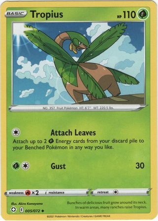 Tropius - 005/072 - Uncommon Shining Fates Singles