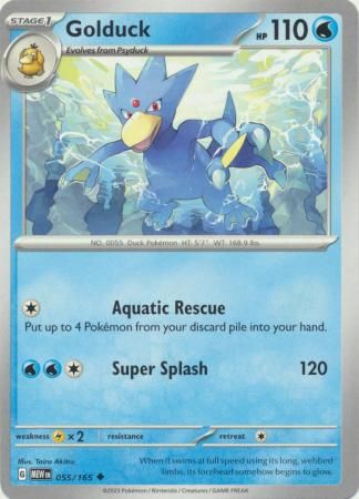Golduck - 055/165 - Uncommon Scarlet &amp; Violet 151 Singles