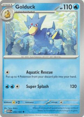 Golduck - 055/165 - Uncommon Scarlet &amp; Violet 151 Singles