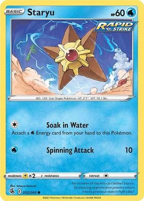 Staryu - 052/264 - Common Sword &amp; Shield: Fusion Strike Singles