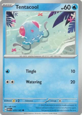 Tentacool - 072/165 - Common Scarlet &amp; Violet 151 Singles