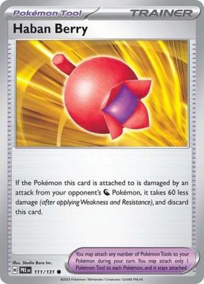 Haban Berry - 111/131 - Common Scarlet &amp; Violet: Prismatic Evolutions Singles