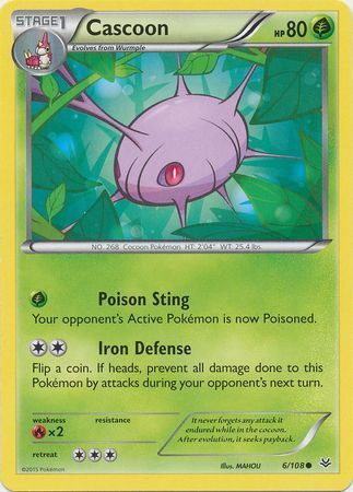 Cascoon - 6/108 - Common XY: Roaring Skies Singles