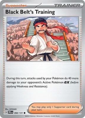 Black Belt&#39;s Training - 098/131 - Common Scarlet &amp; Violet: Prismatic Evolutions Singles