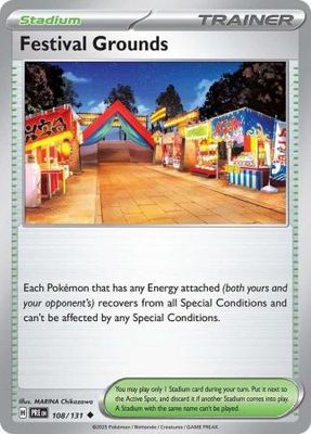 Festival Grounds - 108/131 - Uncommon Scarlet &amp; Violet: Prismatic Evolutions Singles