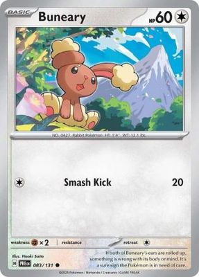 Buneary - 083/131 - Common Scarlet &amp; Violet: Prismatic Evolutions Singles