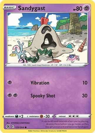 Sandygast - 125/264 - Common Sword &amp; Shield: Fusion Strike Singles