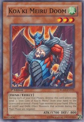 Koa&#39;ki Meiru Doom - RGBT-EN026 - Common 1st Edition Raging Battles [RGBT] 1st Edition Singles