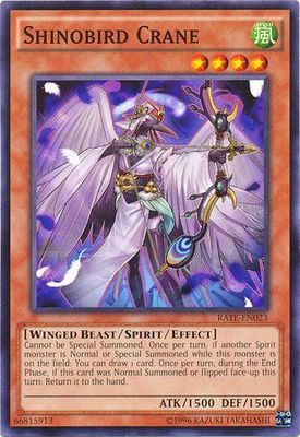 Shinobird Crane - RATE-EN023 - Common Unlimited Raging Tempest Unlimited Singles (espanol)