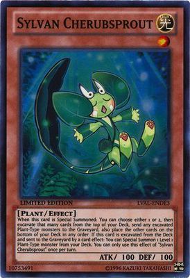 Sylvan Cherubsprout- LVAL-ENDE3- Super Rare Limited Edition Yu-Gi-Oh! Promo Cards