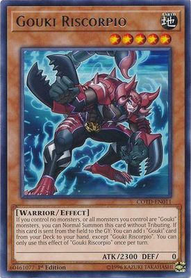 Gouki Riscorpio - COTD-EN011 - Rare 1st Edition Code of the Duelist 1st Edition Singles